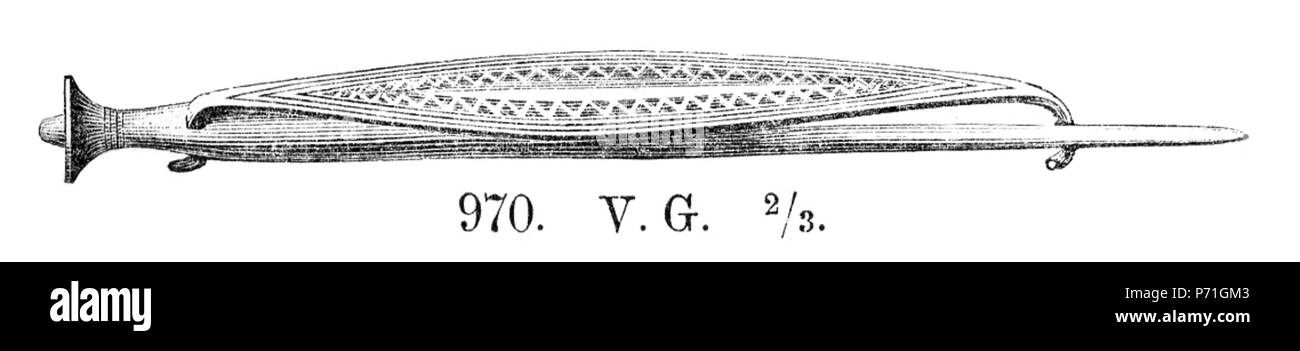 Spänne Nästegårdens gånggrift 76 fr, Falköpings Västra sn, västergötland (SHM 7571-212a) (Montelius, Minnen (1917) Fig970) Banque D'Images
