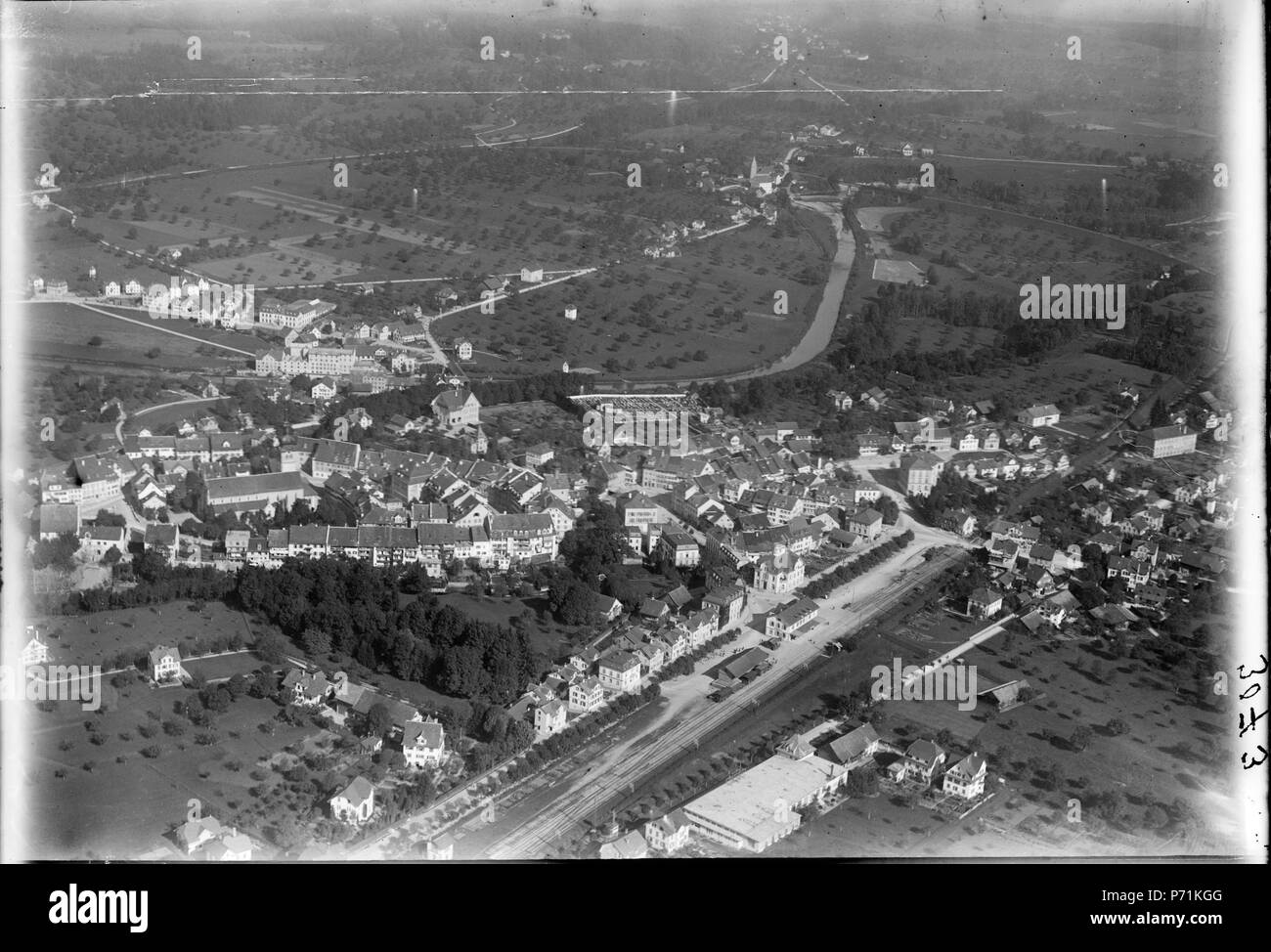 49 ETH-bib-Bischofszell, Sitterdorf aus 400 m-Inlandflüge-LBS MH01-003073 Banque D'Images