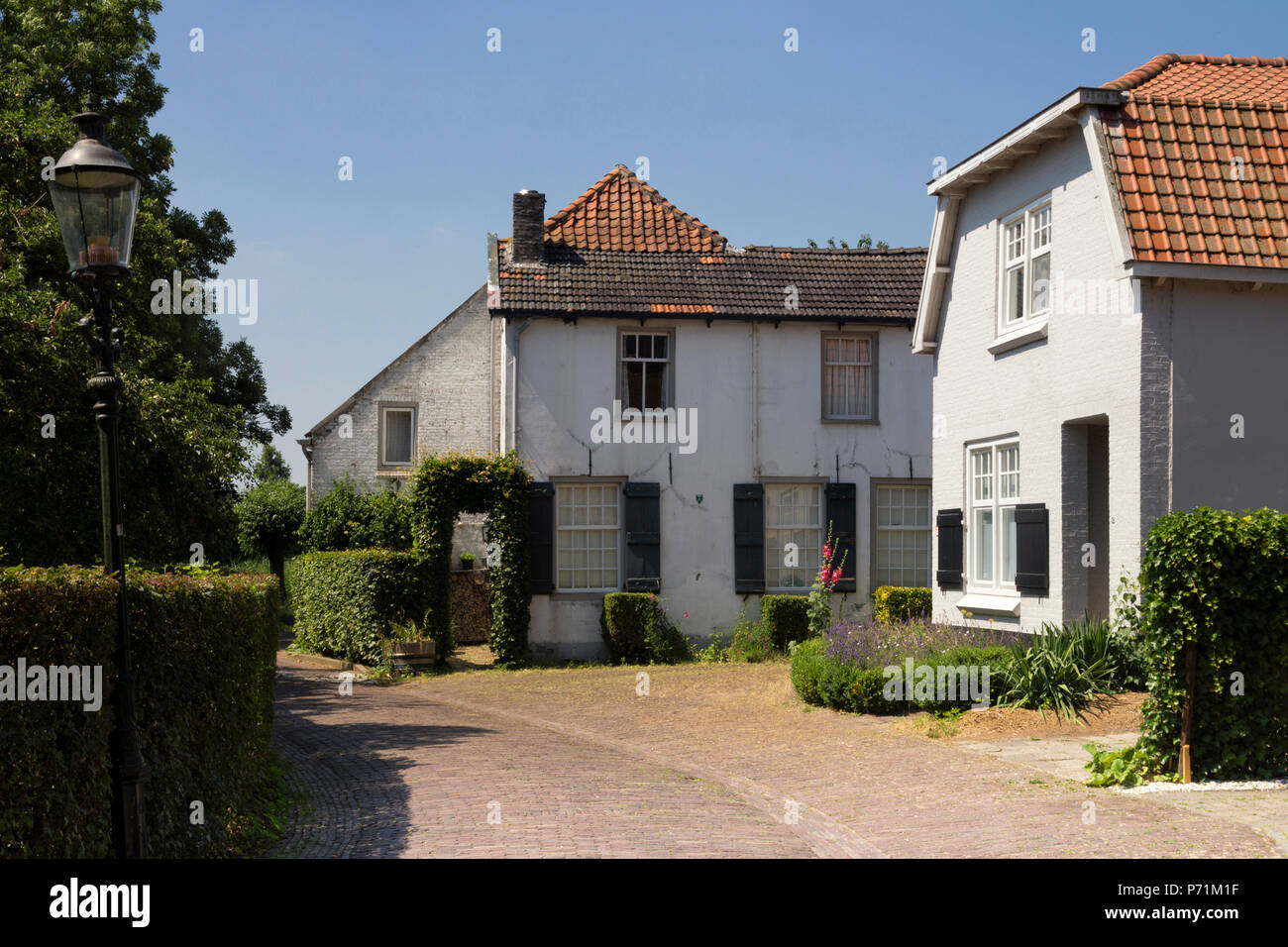 Maisons monumentales en Drimmelen Banque D'Images