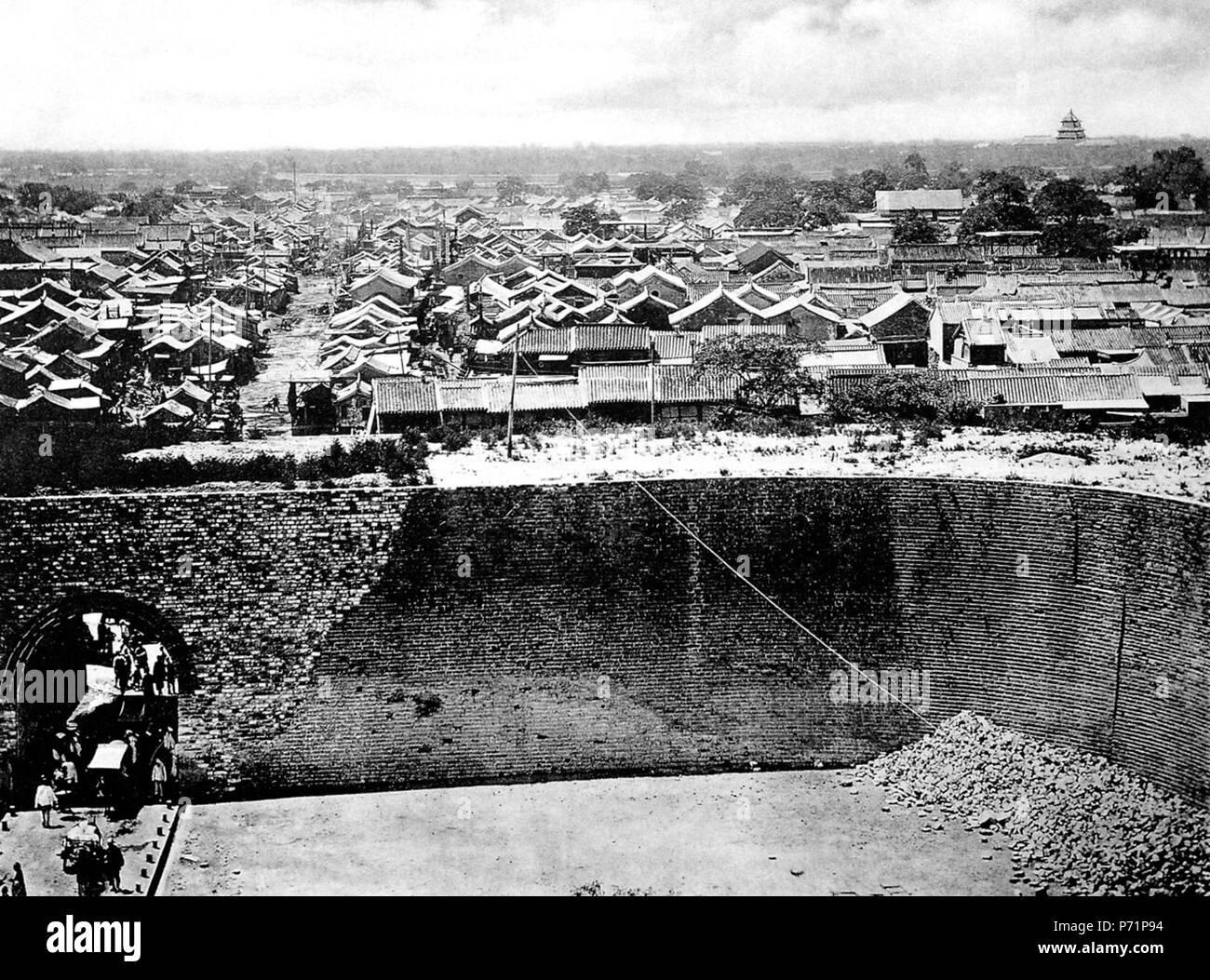 Blick vom 18 Hatamên Chinesenstadt nach Süden en mourir Banque D'Images
