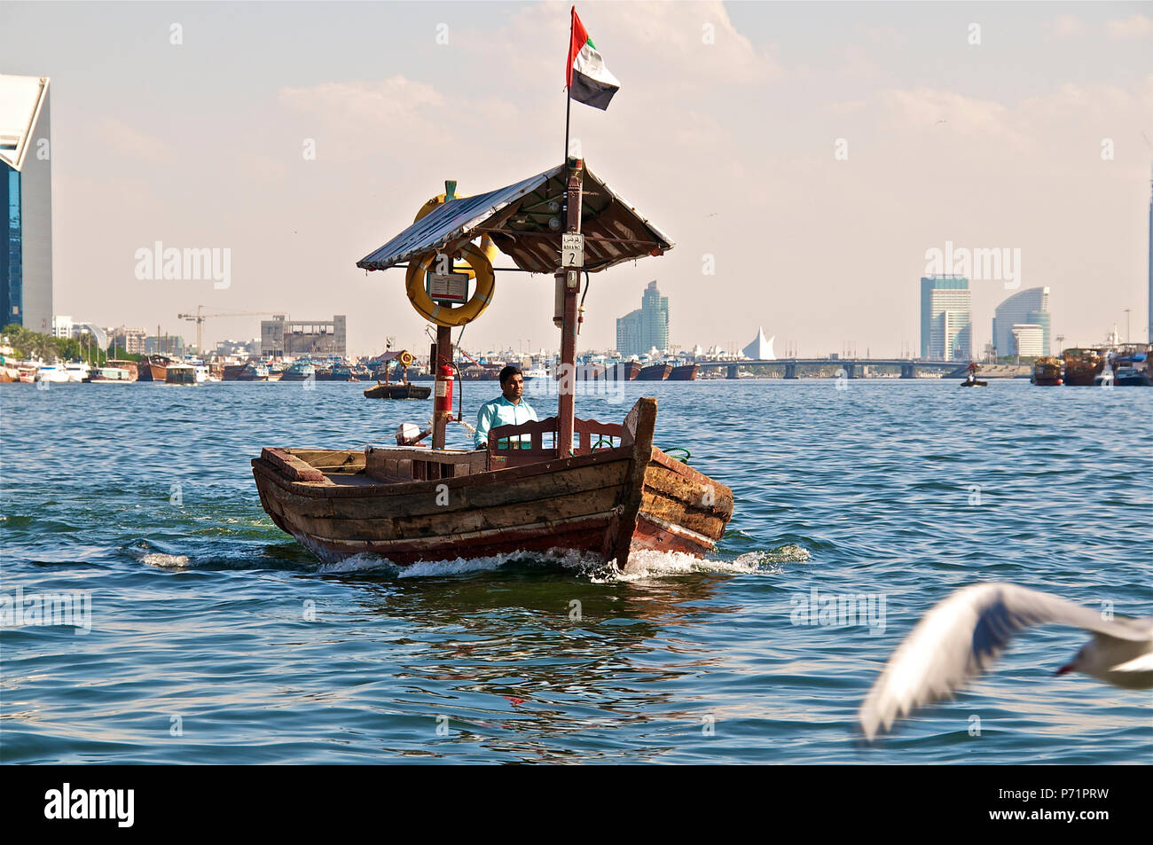 Taxi de l'eau vieux Dubai Banque D'Images