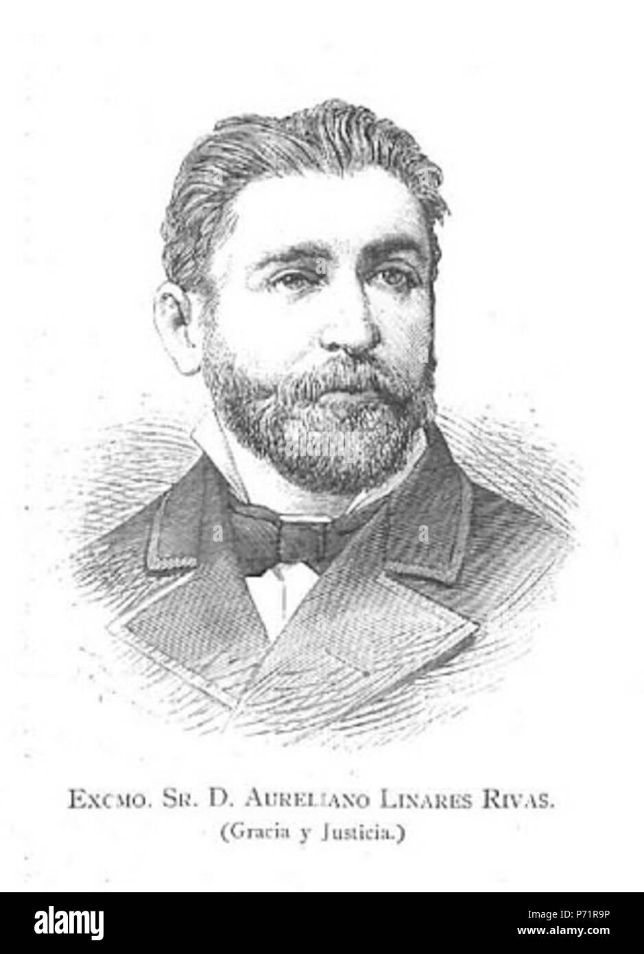7 Aureliano Linares Rivas (La Ilustración Española y Americana, 1883) Banque D'Images