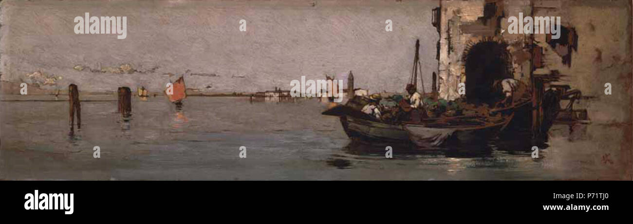 Anglais : Venise, par Kawamura Kiyoo, Musée National de Tokyo, Japon 日本語 : ヘﾞニス 川村清雄 . La période Meiji (1868-1912) 225 Venise par Kawamura Kiyoo (Musée National de Tokyo) Banque D'Images