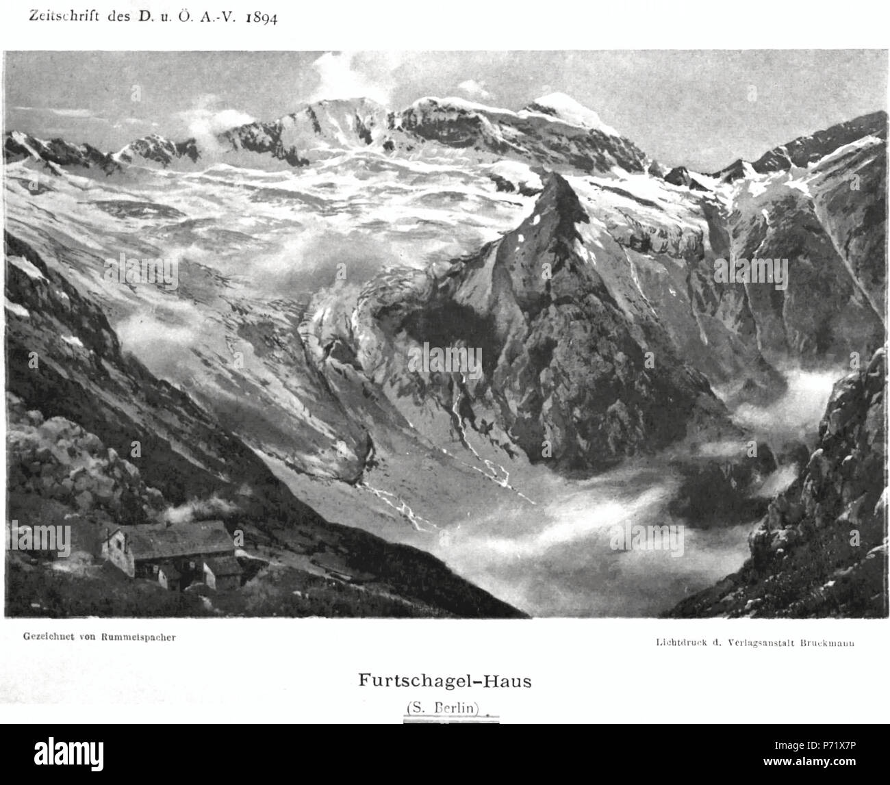 Furtschagel-Haus aus Zeitschrift des Deutschen und Oesterreichischen Alpenvereins 1894 Band 25 . 1894 22 1894 Furtschagel-Haus Banque D'Images