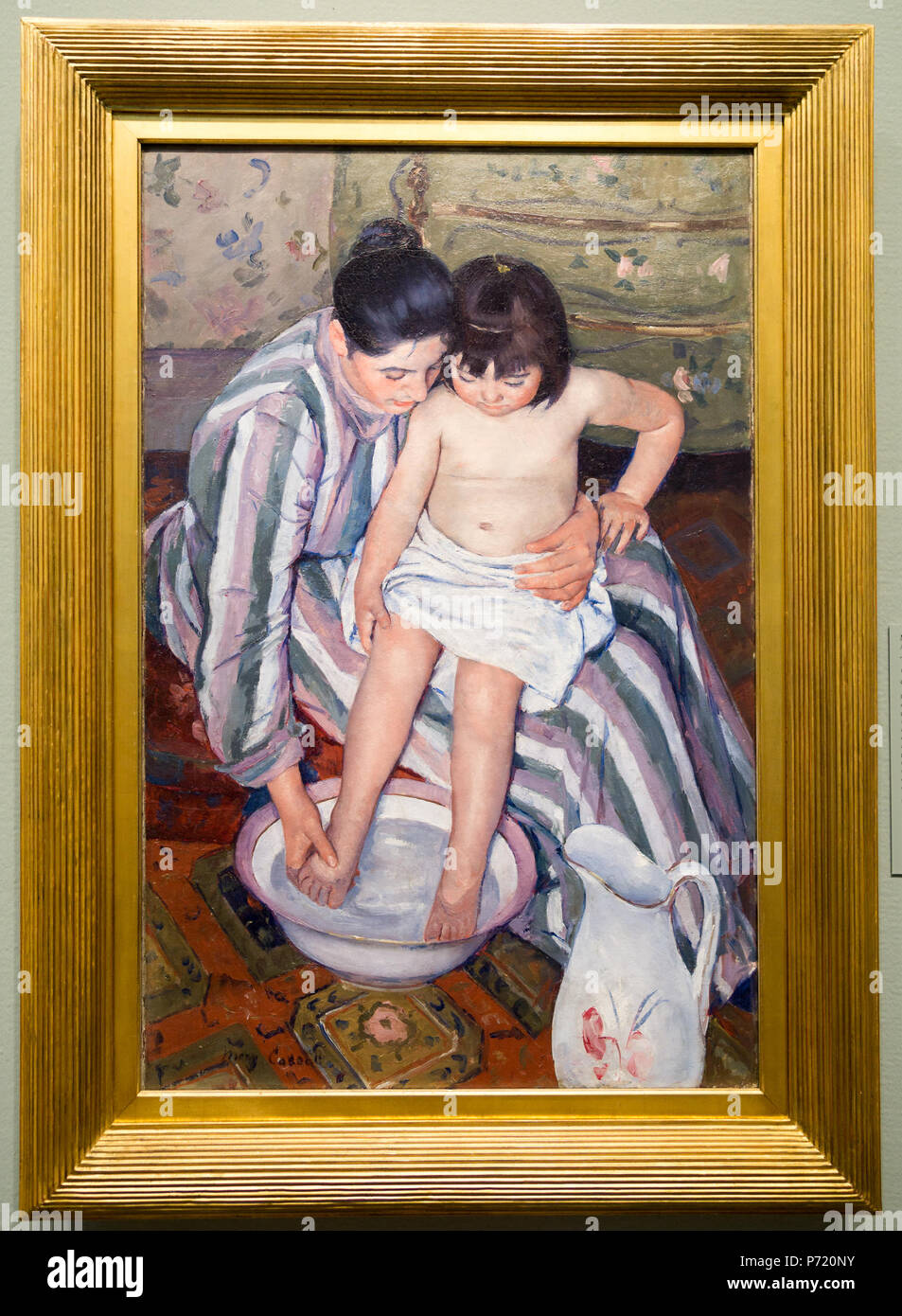. La baignoire de l'enfant . Anglais : La Baignoire de l'enfant . 1893 12 Art Institute of Chicago-0984 Banque D'Images