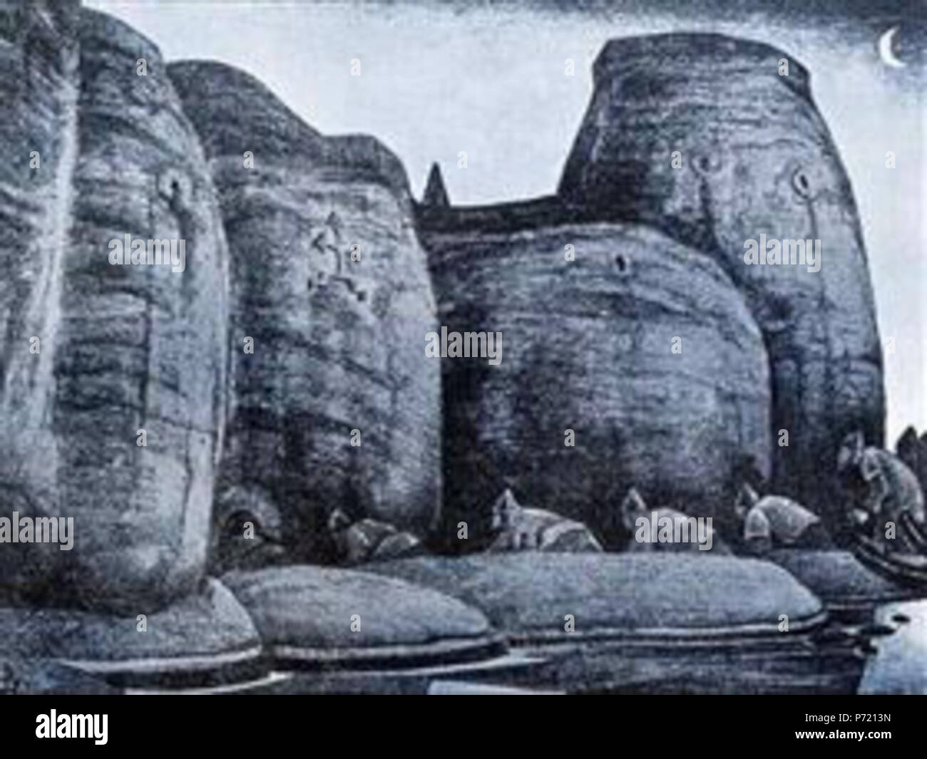 Travailler par Nicholas Roerich . avant 1947 10 Crypt-1915.jpg !PinterestLarge Banque D'Images