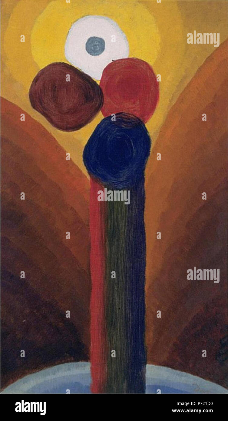 Anglais : Sunset par Arthur Garfield Dove, 1930, huile sur toile, 27.1 x 16.1 in. (68,9 x 41 cm), Herbert F. Johnson Museum of Art . 1930 13 Coucher du soleil par Arthur Garfield Dove, 1930 Banque D'Images