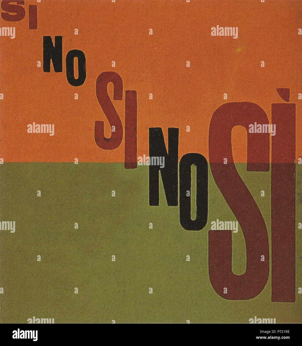 SI NO SI NO SI . 193215 Filippo Tommaso Marinetti en libération conditionnelle - Liberta 1932 UN Banque D'Images