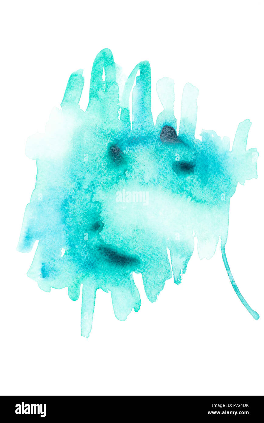 La peinture abstraite avec traits de peinture bleu sur blanc Banque D'Images La peinture abstraite avec traits de peinture bleu sur blanc Banque D'Images