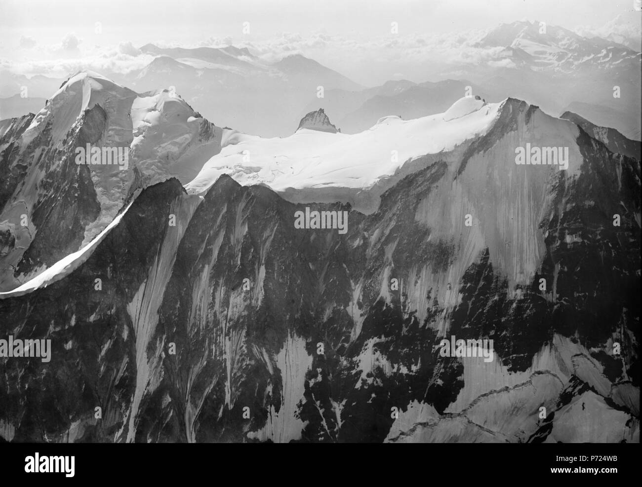50 ETH-bib-Breithorn Nesthorn, C. N. aus 4000 m-Inlandflüge-LBS MH01-005196 Banque D'Images