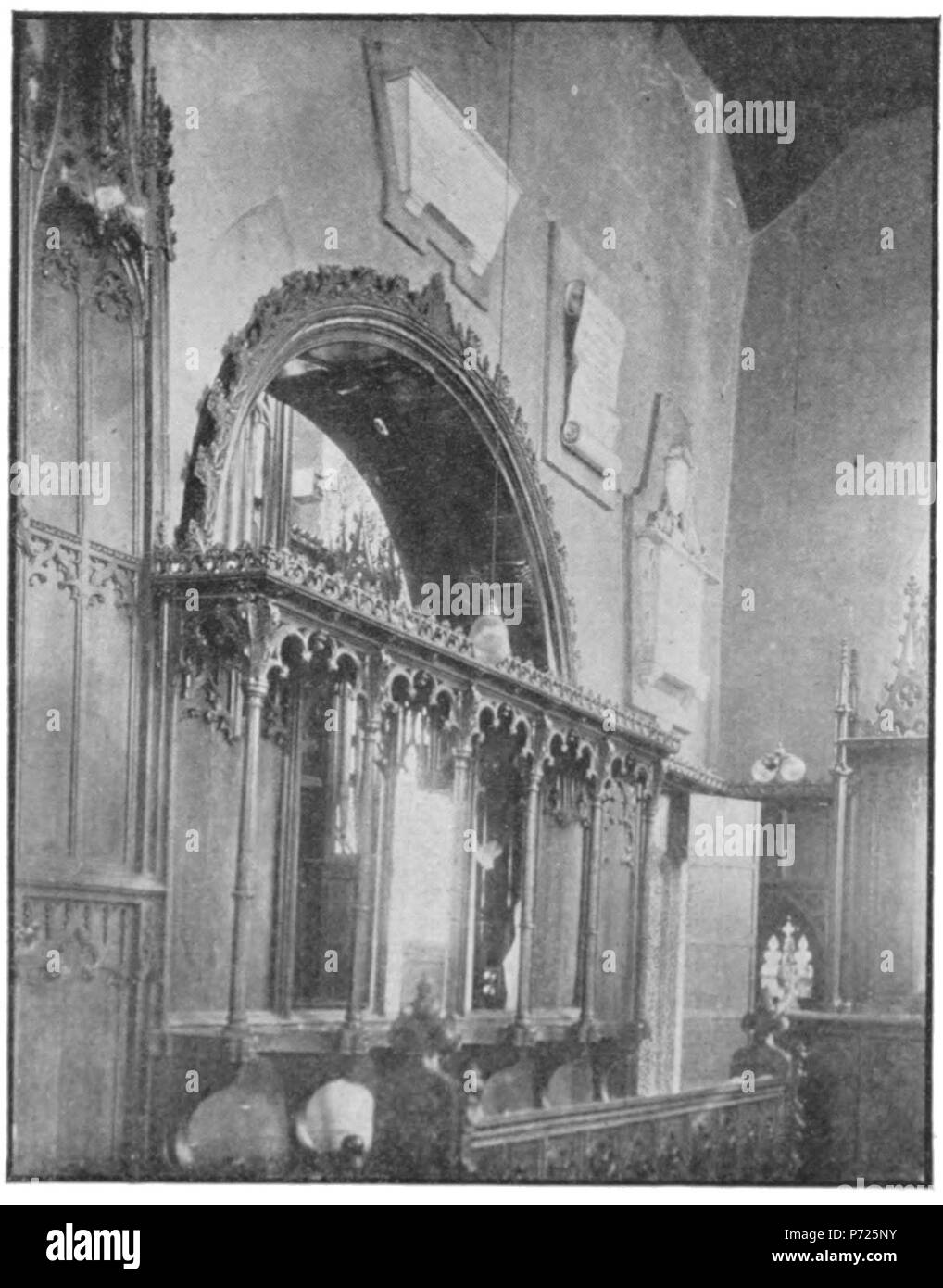 Anglais : Cale, Brancepeth, Durham. 1910 84 gravures sur bois dans les églises Anglais II-093 Banque D'Images