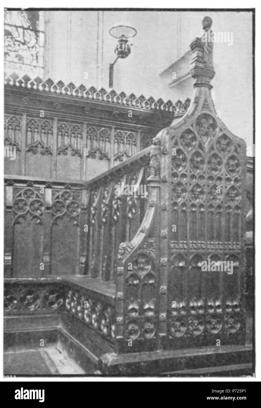 Anglais : Cale, Stowlangtoft church, dans le Suffolk. 1910 84 gravures sur bois dans les églises Anglais II-091 Banque D'Images