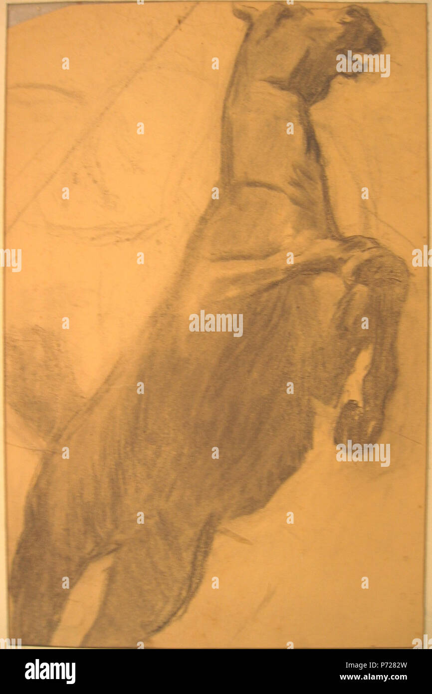 . Croquis d'un cheval entre 1875 et 1932 46 Croquis d'un cheval par Henry Luyten Roermond municipal art collection 0596 Banque D'Images