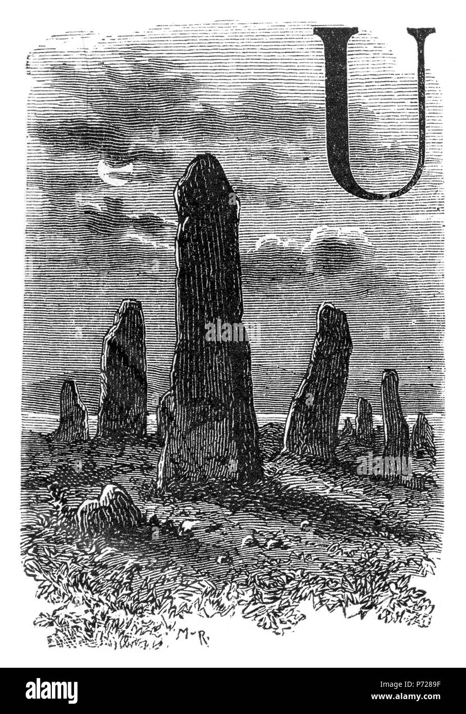9 Anfang U Äldre järnåldern (Montelius 1877 SID 178) Banque D'Images