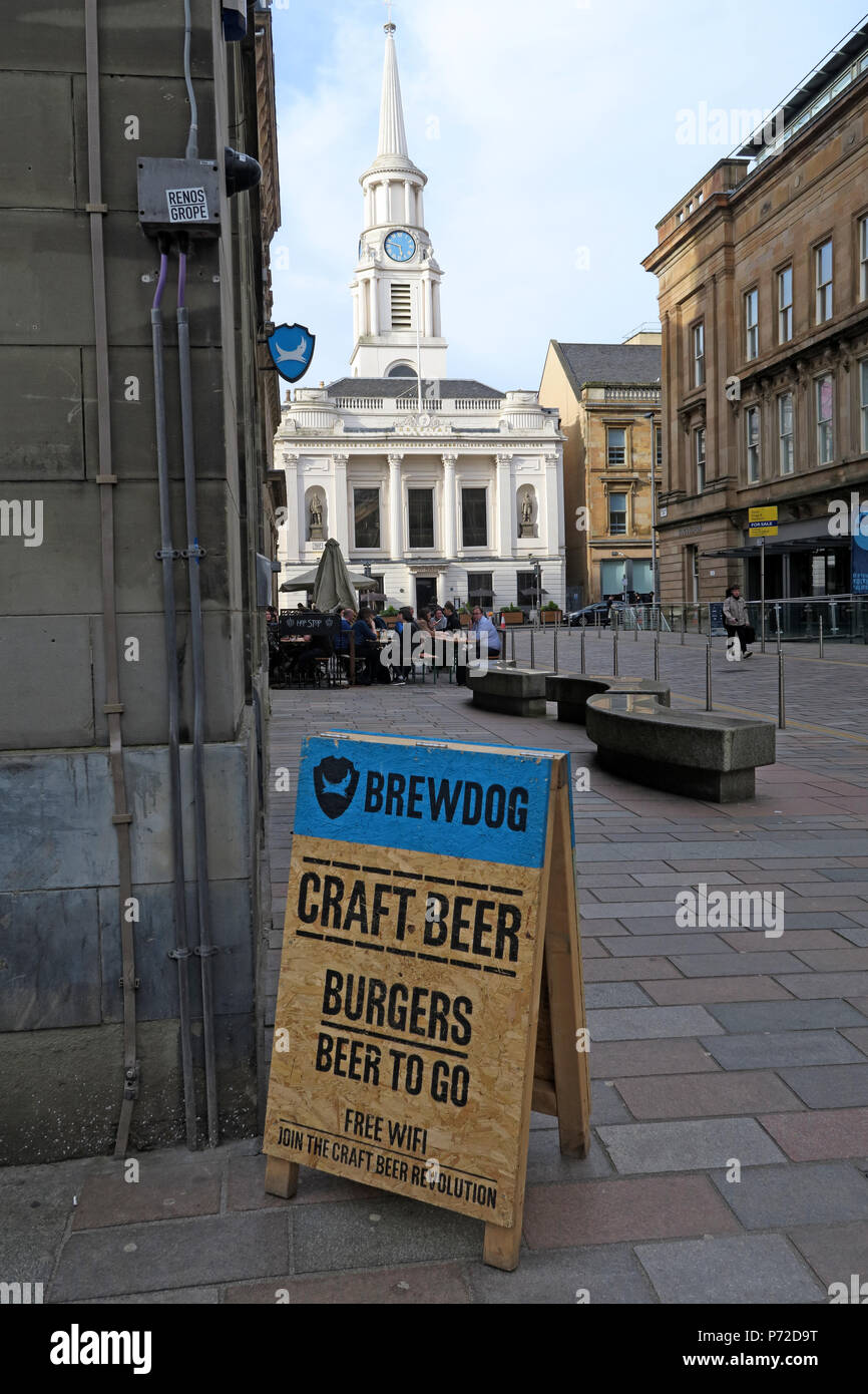 Brewdog pub bar, & Hutcheson Hospital, bâtiment, Glasgow, 1397 Argyle St, Merchant City, Glasgow, Écosse, Royaume-Uni, G3 8AN Banque D'Images