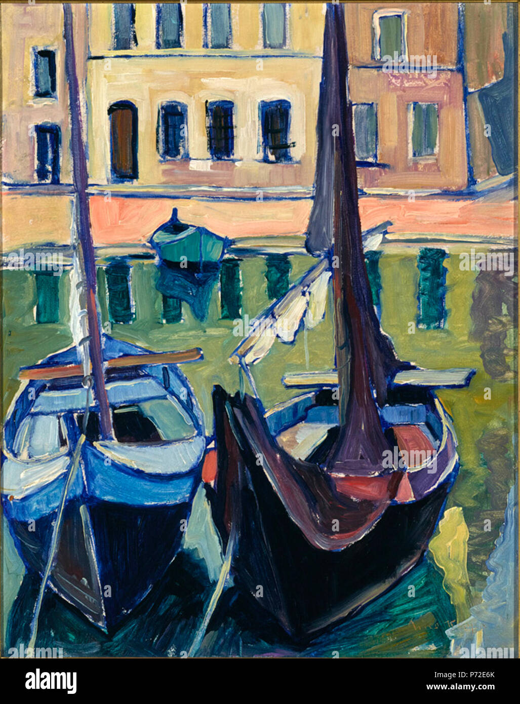 English : Nico Klopp : Le port de Martigues (1929), huile sur toile. . 1929169 Nico Klopp - Le port de Martigues 1929 Banque D'Images
