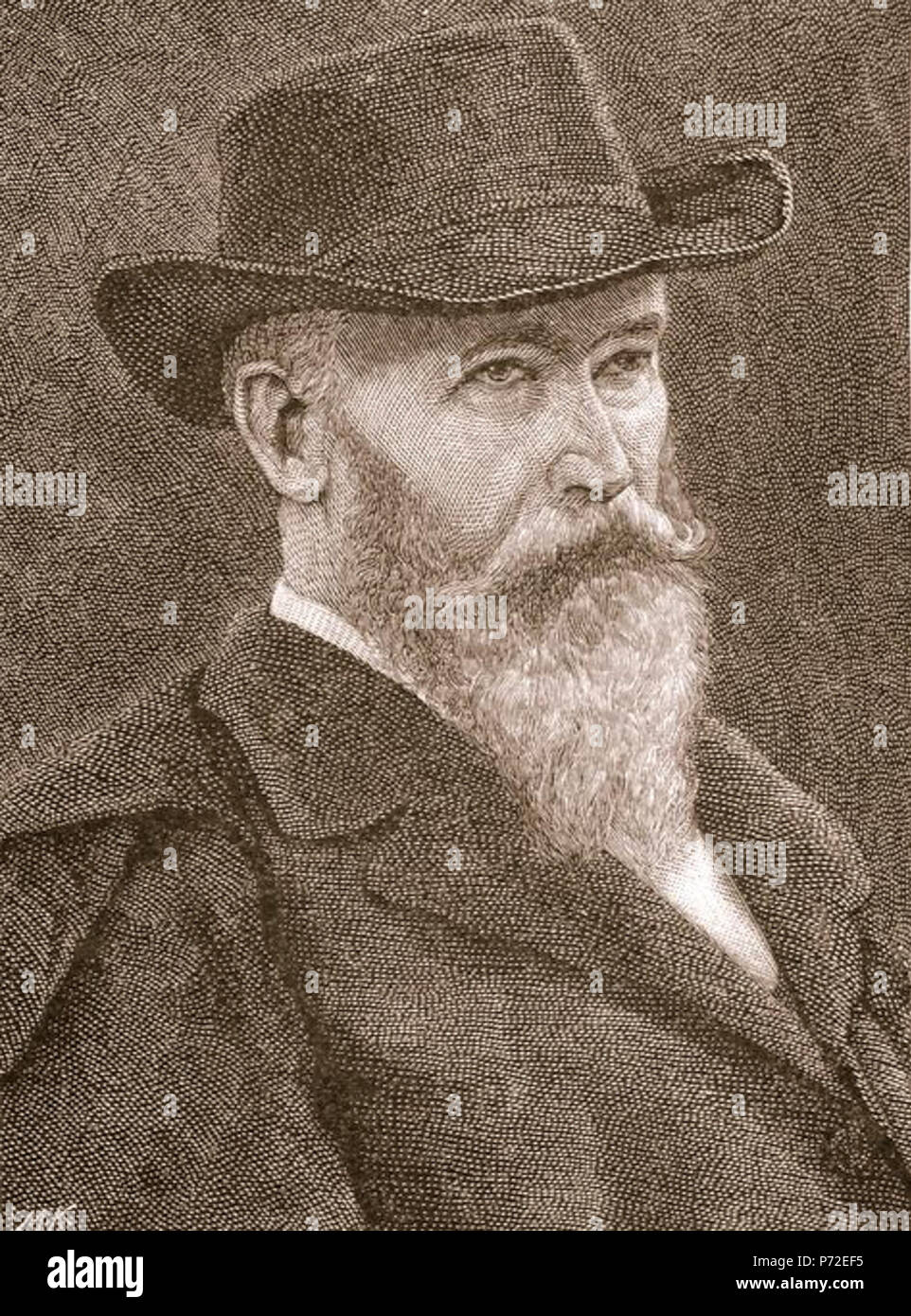 Wilhelm Busch, gravure sur bois par Moritz Klinkicht . 1912 228 Wilhelm Busch, par Moritz Klinkicht Banque D'Images