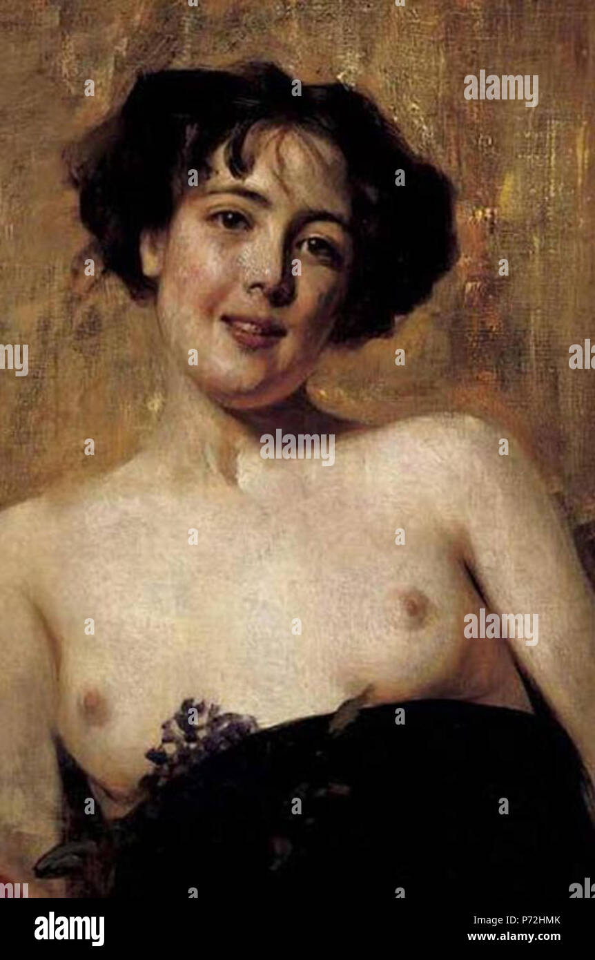 Anglais : Une jeune femme par Cesare Tallone . 14 novembre 2012, 03:05:22 13 Cesare Tallone - una mujer joven Banque D'Images