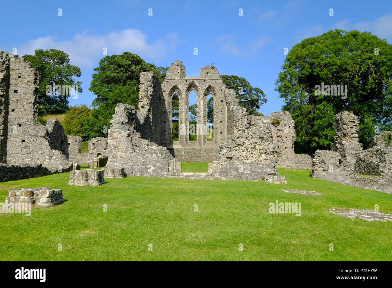 Abbaye de 81 cm, d'une grande ruine, site monastique, Downpatrick, comté de Down, l'Ulster (Irlande du Nord, Royaume-Uni, Europe Banque D'Images