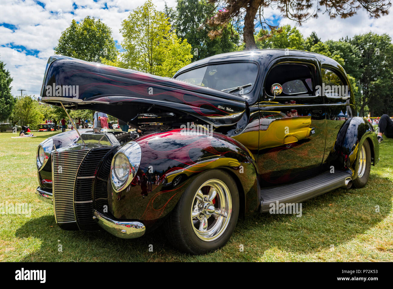 Car Show, village de Steveston, Richmond, British Columbia, Canada. Banque D'Images
