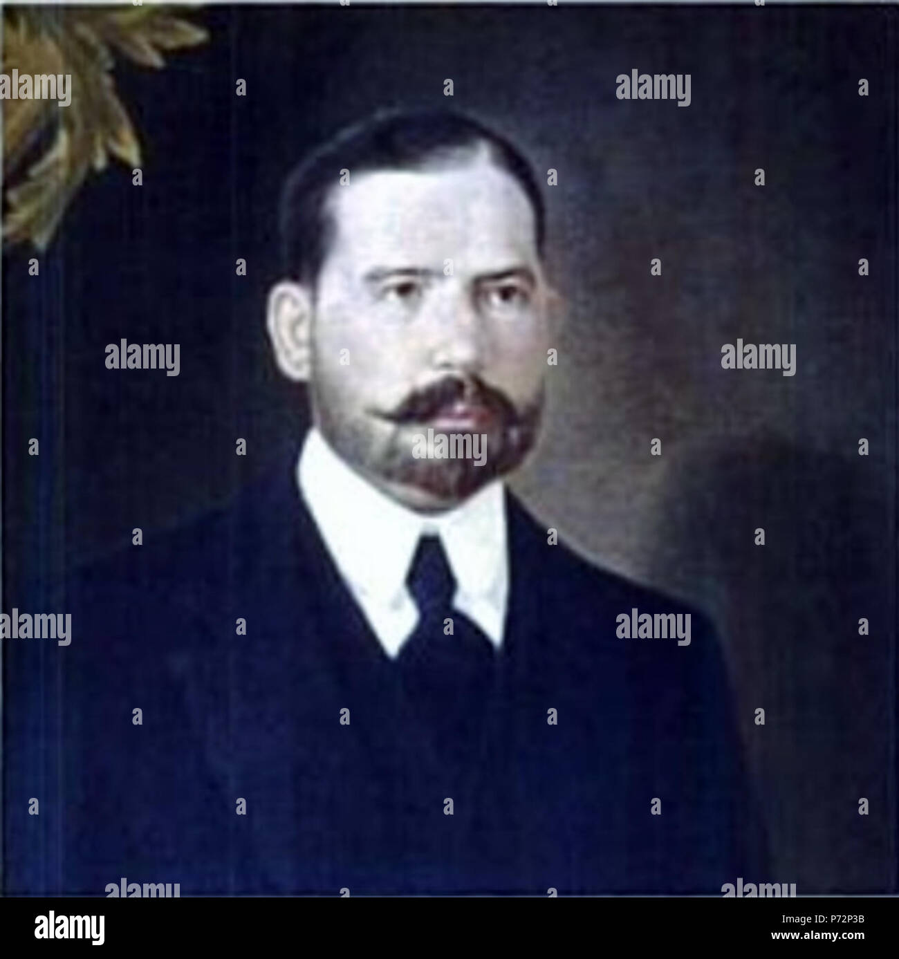 . Retrato de Alfredo Volio . Detalle del Retrato del político y diplomático costarricense Alfredo Volio Jiménez (1879-1918) . avant 1918 47 Span, Emil - Alfredo Volio Banque D'Images