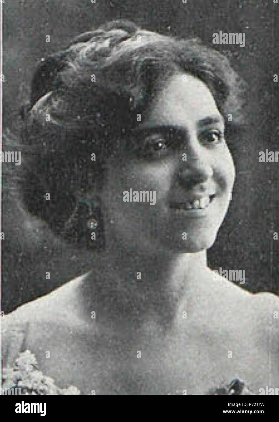 Español : Angelina Vilar. 8 mars 1910 2 Le 1er mars 1910, la actualidad-08, Angelina Vilar (rognée) Banque D'Images