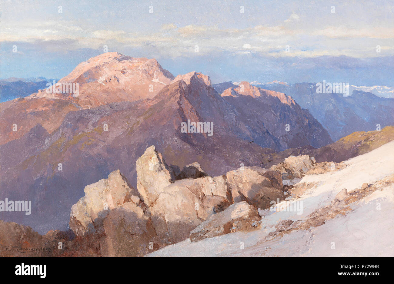 18 Edward Theodore Compton Hoher Ambient Göll vom 1919 Watzmann-Hocheck Banque D'Images