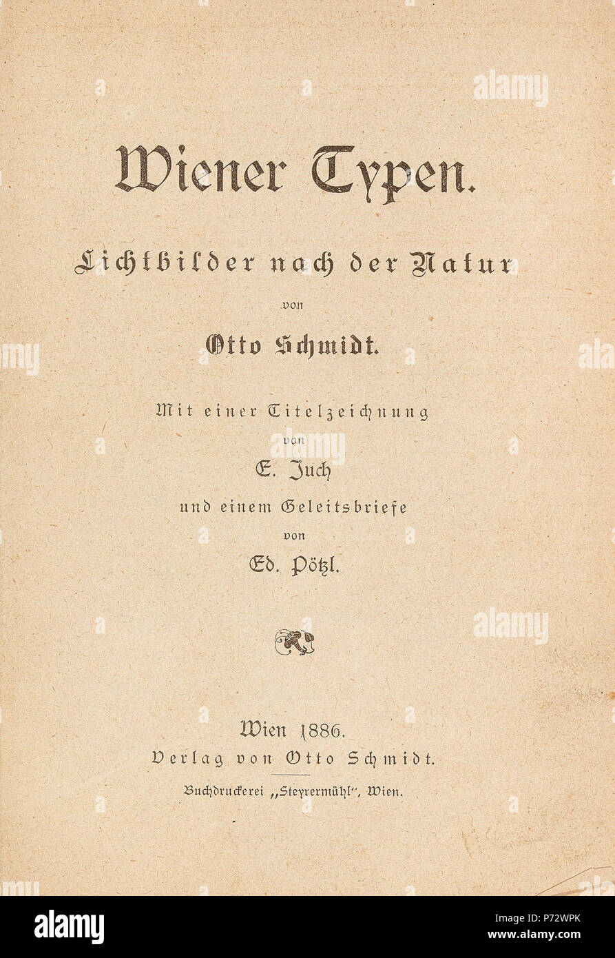 Deutsch : Silver', 'Wiener Titelblatt, 1886 . 1886 Otto Schmidt 61 Silver Titelblatt Wiener Banque D'Images