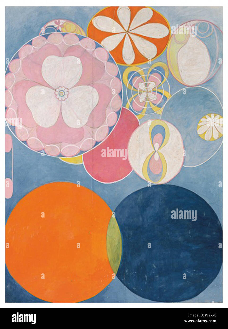 Hilma af Klint : Les dix plus grands, No 2, 1907 huile et tempera sur papier, 328 x 240 cm . 19 Hilma af Klint - 1907 - Les dix plus gros - N° 2 Banque D'Images