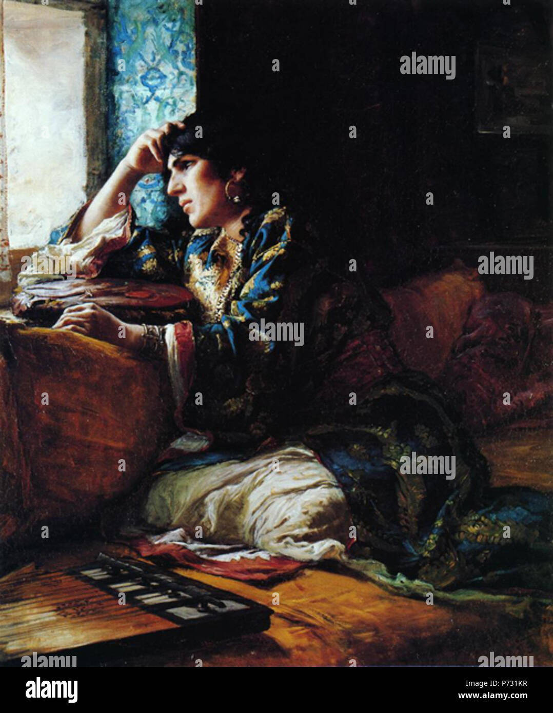 Anglais : Aicha, une femme de Maroc : . vers 1890 124-Bridgman-Aicha Frederick-Arthur-une-femme-de-Maroc Banque D'Images