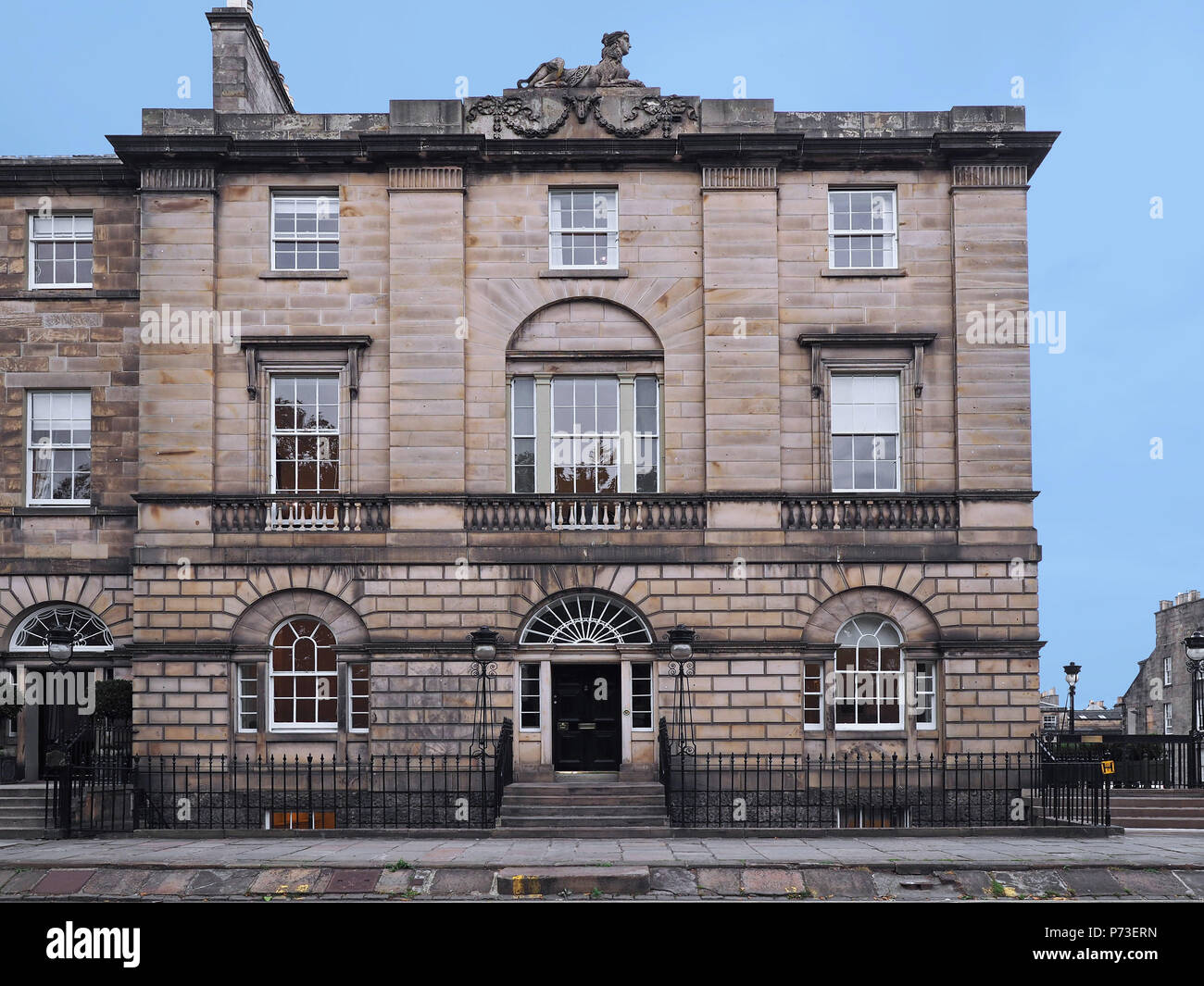 Maison de ville géorgienne d'Edimbourg, Charlotte Square Banque D'Images