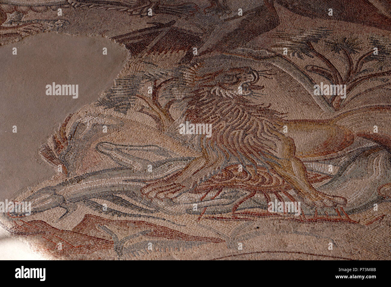 Villa del Tellaro Sicile entrée gratuite ancienne décoration en mosaïque romaine Banque D'Images