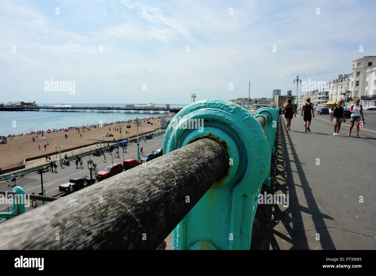 La promenade de Brighton, ville balnéaire d'Anglais, Brighton & Hove, East Sussex, England, UK Banque D'Images