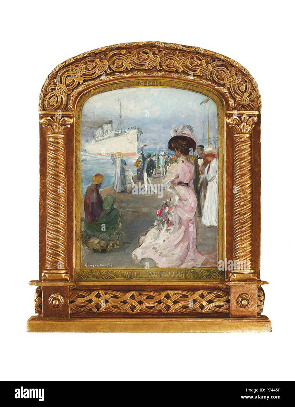 Român : Studiu de panou decorativ Serviciul de Maritim Roman . 19084 Verona - Arthur Studiu de panou decorativ Serviciul de Romain Maritim Banque D'Images