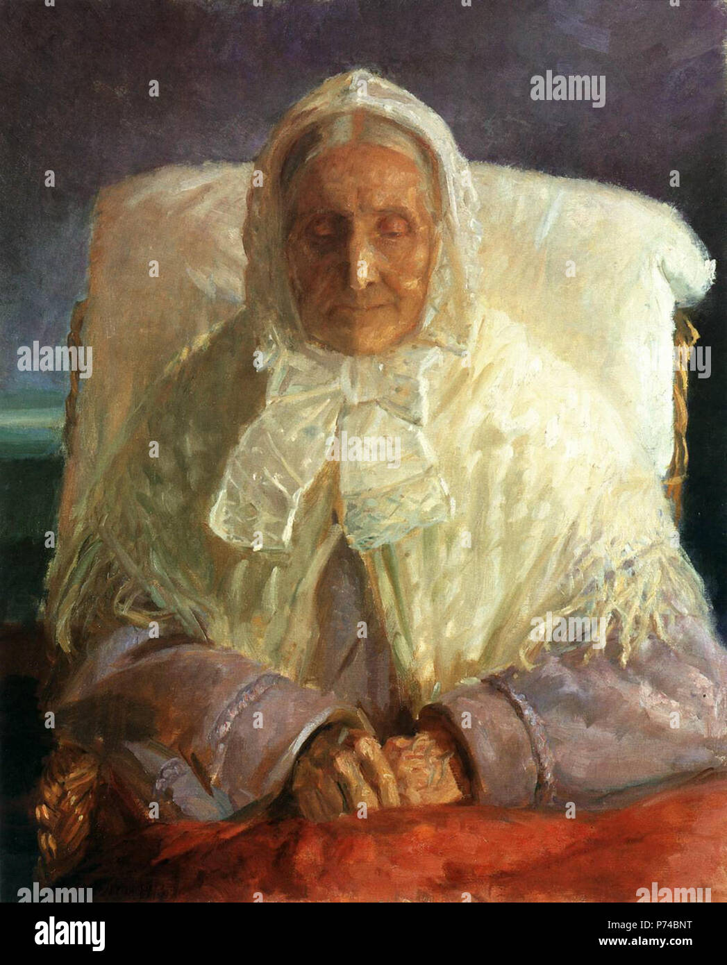 . Portrait d'Anna Hedwig Brøndum . Deutsch : die Mutter der Künstlerin English : Mère de l'artiste Dansk : Portraet af mor . 19133 Anna Ancher3 Banque D'Images