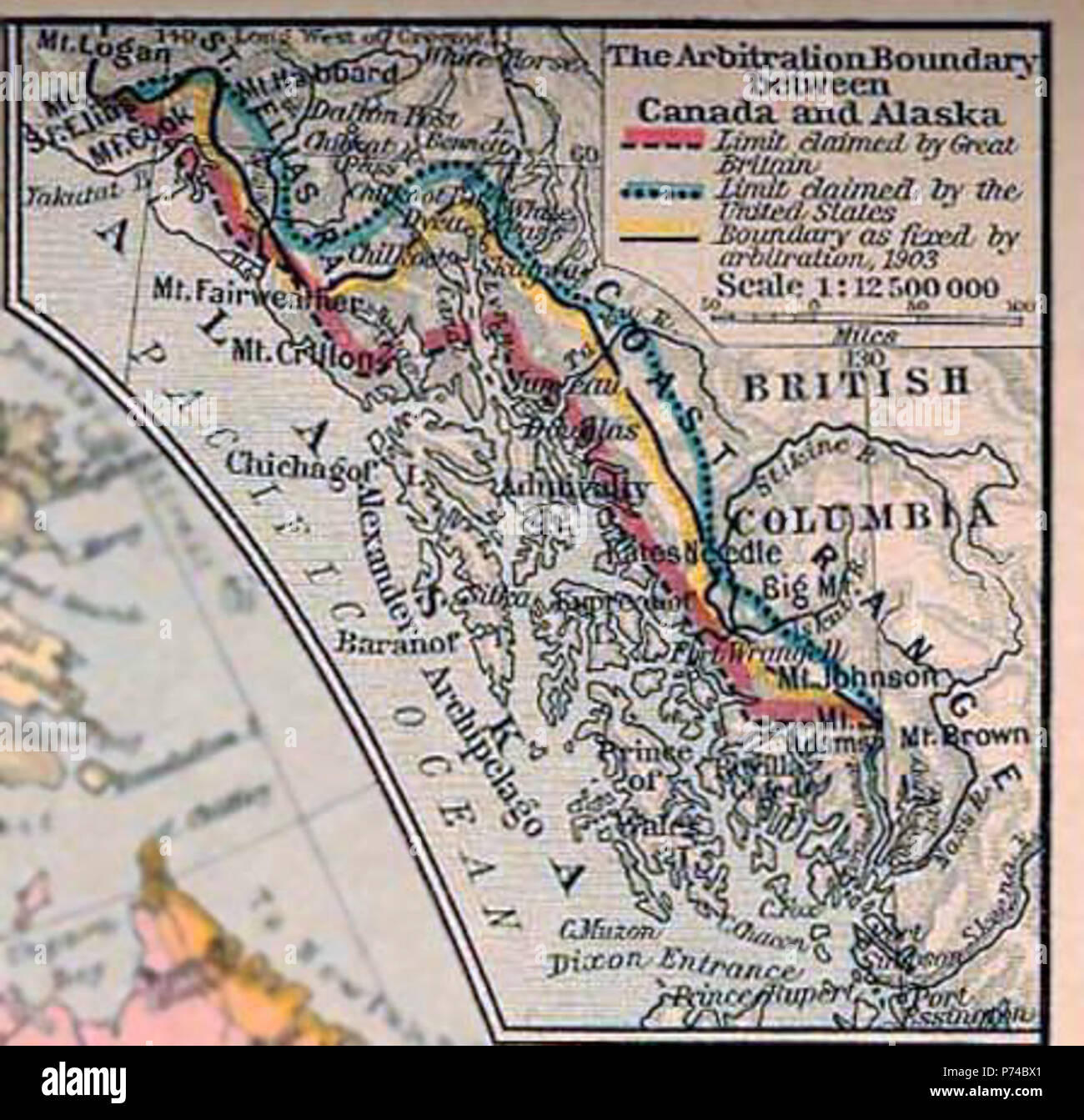 Anglais Site De L Arbitrage De La Frontiere Alaska Canada 1903 Version Amelioree De Recadrer Une Partie De L Image Originale A La La Bibliotheque Perry Castaneda Au Fr Universite Du Texas A Austin Site Web