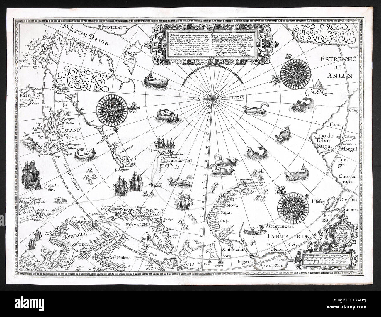 Barentskartet, 1598 Banque D'Images