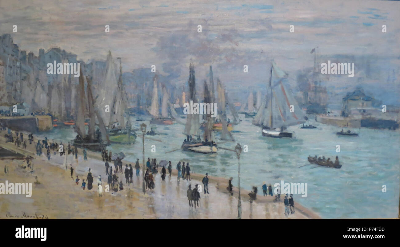 1 'Le Havre, bâteaux de pêche sortant du port de Claude Monet, 1874 Banque D'Images