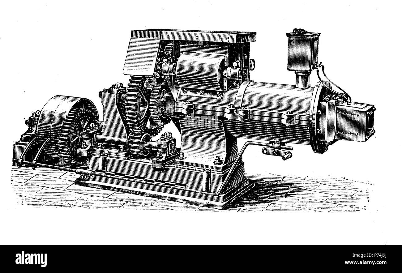 Fabrication de poteries, d'une presse pour les briques par C. Schlickeysen, amélioration numérique reproduction à partir d'un tirage original de l'année 1881 Banque D'Images