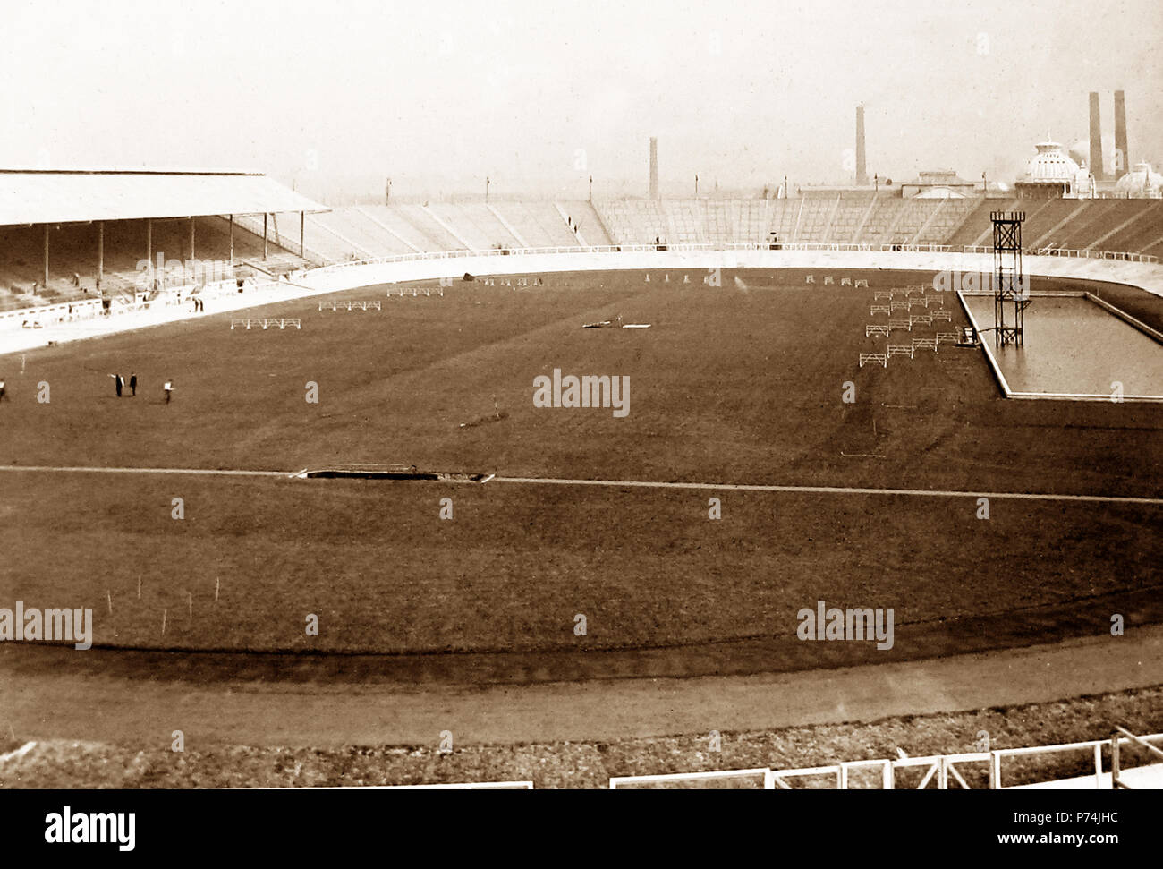 Le Grand Stade, l'exposition franco-britannique à White City, Londres, en 1908 Banque D'Images