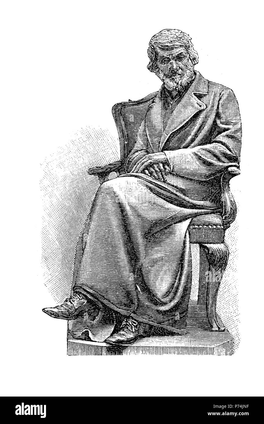 Thomas Carlyle (4 décembre 1795 - 5 février 1881) était un philosophe écossais, satirique, essayiste, traducteur, historien, mathématicien et enseignant, l'amélioration numérique reproduction à partir d'un tirage original de l'année 1881 Banque D'Images