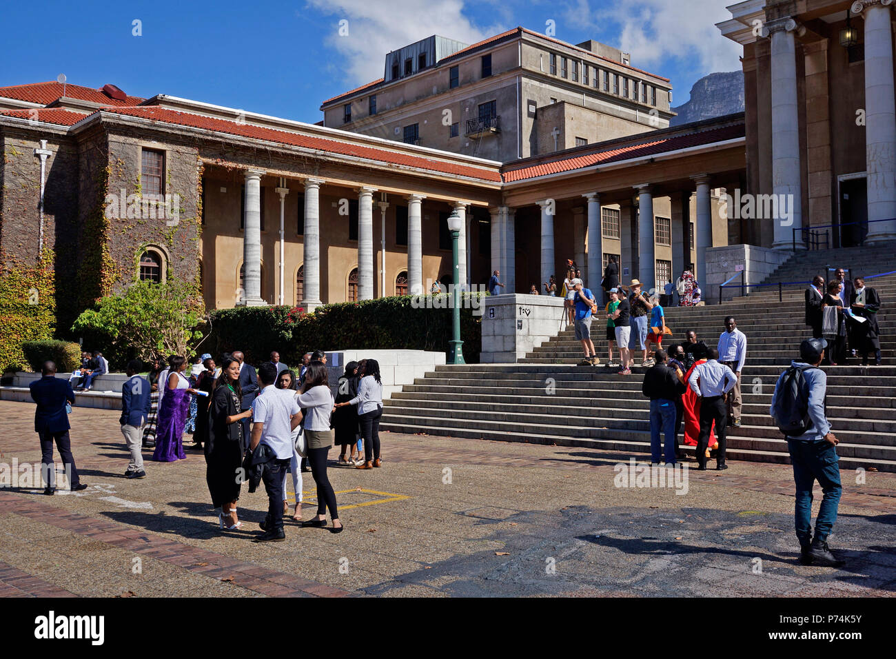 Le jour de la remise des diplômes à l'Université de Cape Town, Afrique du Sud. Banque D'Images
