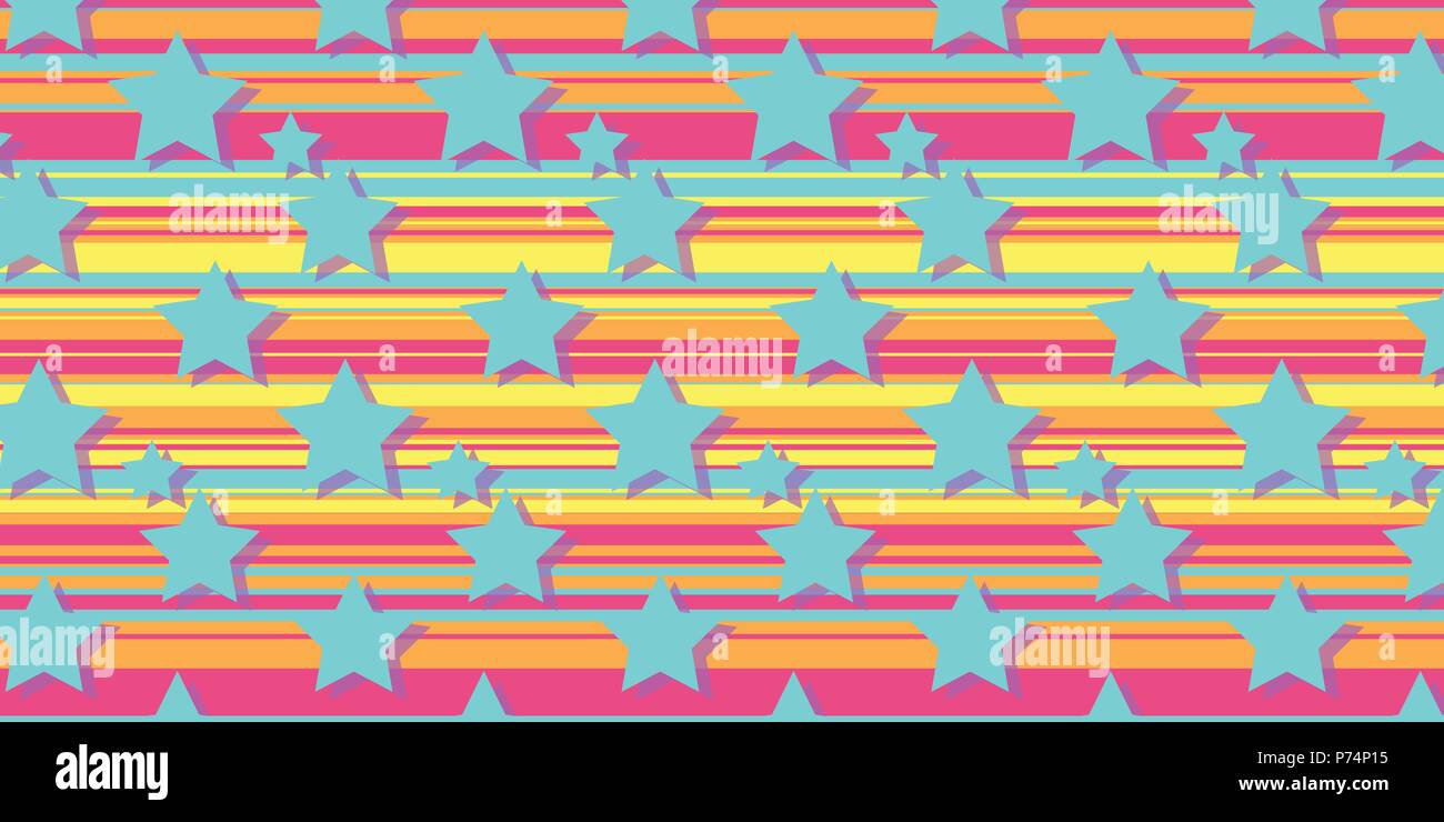 Étoiles sur un fond coloré Illustration de Vecteur