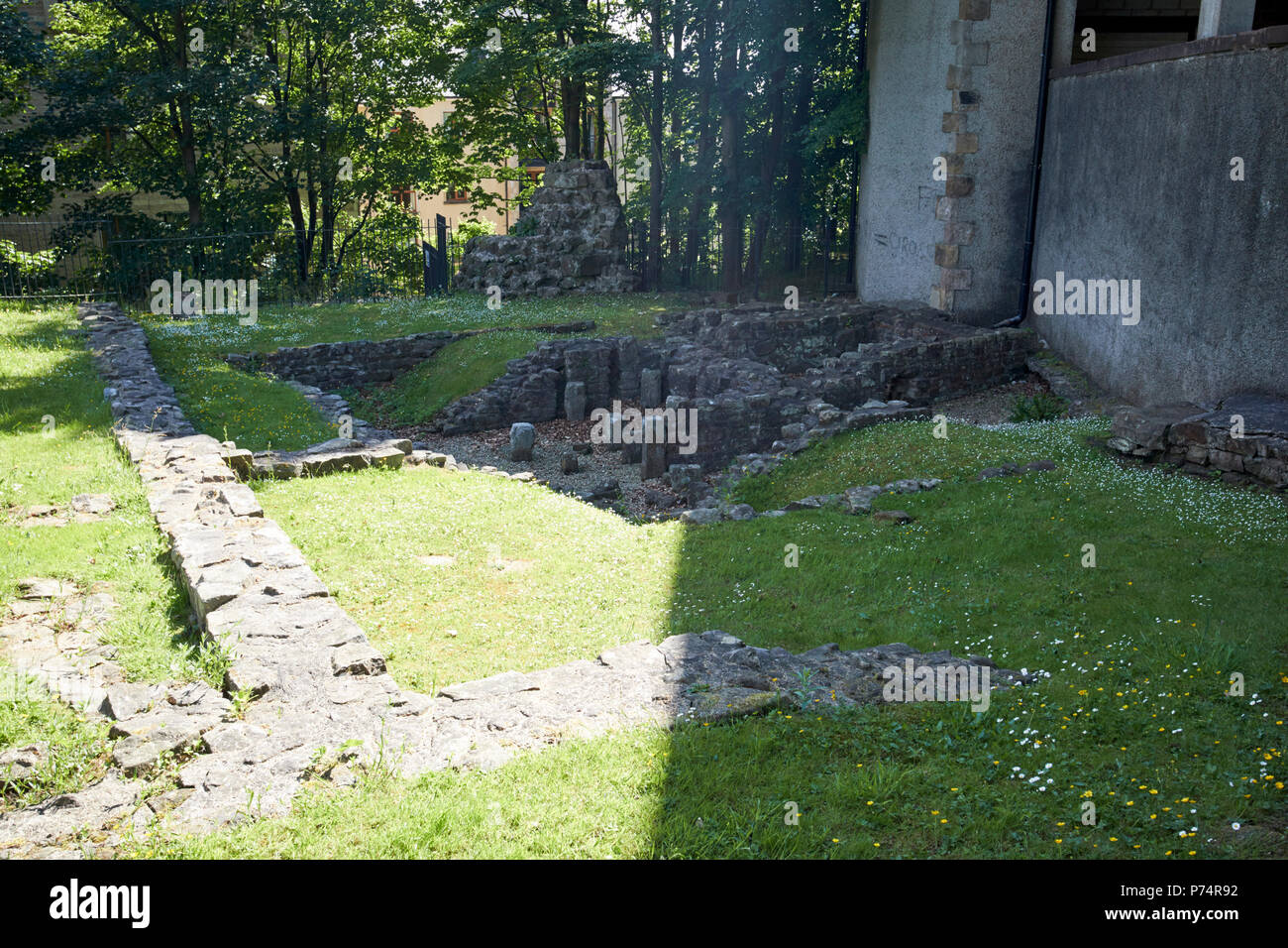 Demeure de Roman Bath House et mur wery lancaster romain england uk Banque D'Images