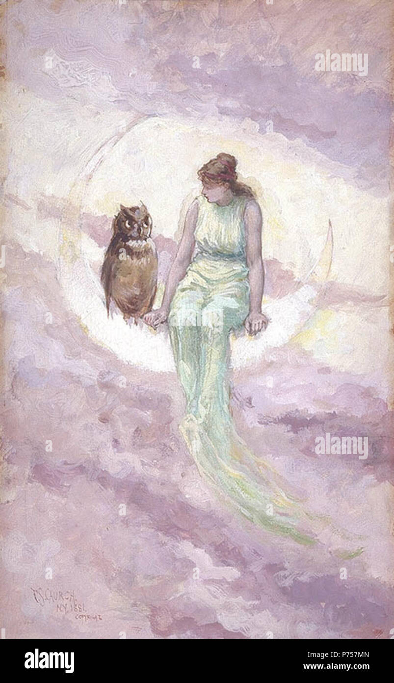 . La fille de la Sorcière . La fille de la Sorcière . 1881 27 Eglise, Frederick Stuart - La fille de la Sorcière - 1881 Banque D'Images