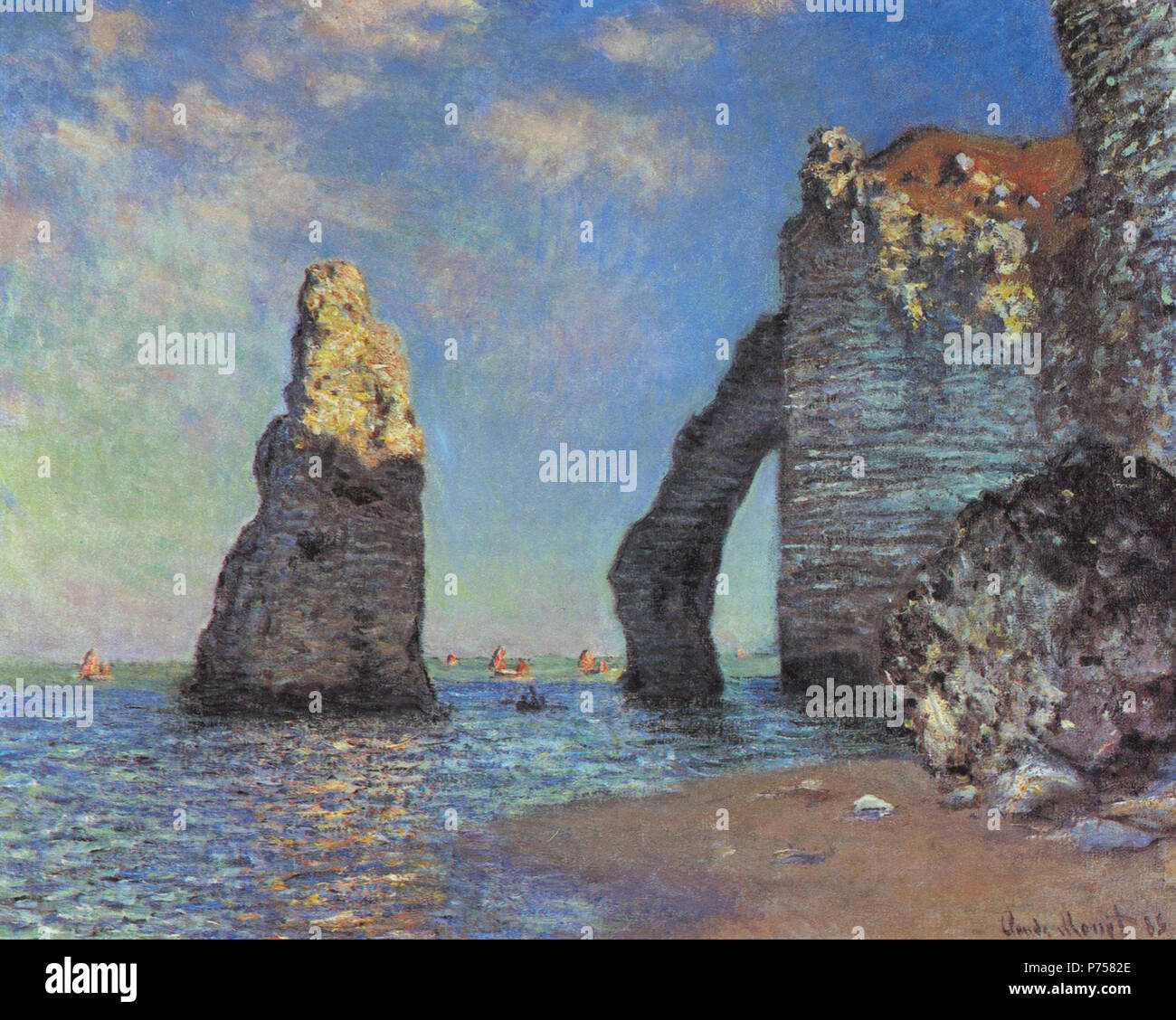 . Les falaises d'Etretat 28 1885 Claude Monet les falaises d'Etretat Banque D'Images