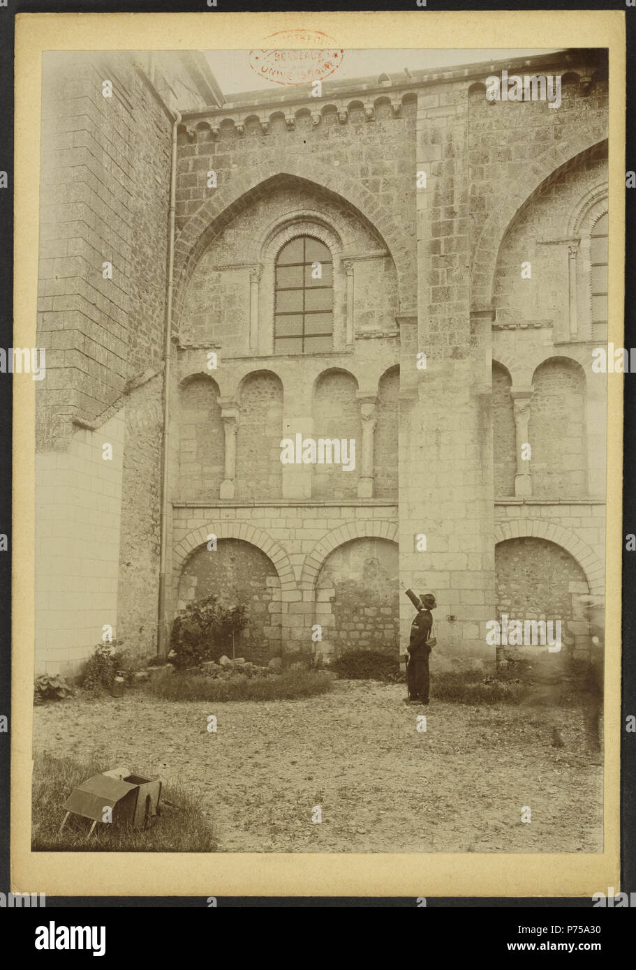 6 Abbaye Saint-Junien de Gizay - J-A Brutails - Université Bordeaux Montaigne - 1740 Banque D'Images