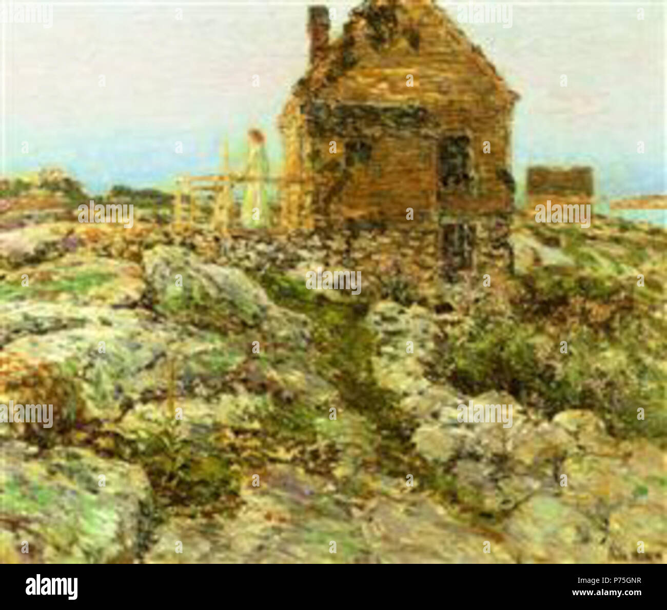 Childe Hassam . par travail avant 1935 138 Hassam - le cottage-norvégien- Banque D'Images