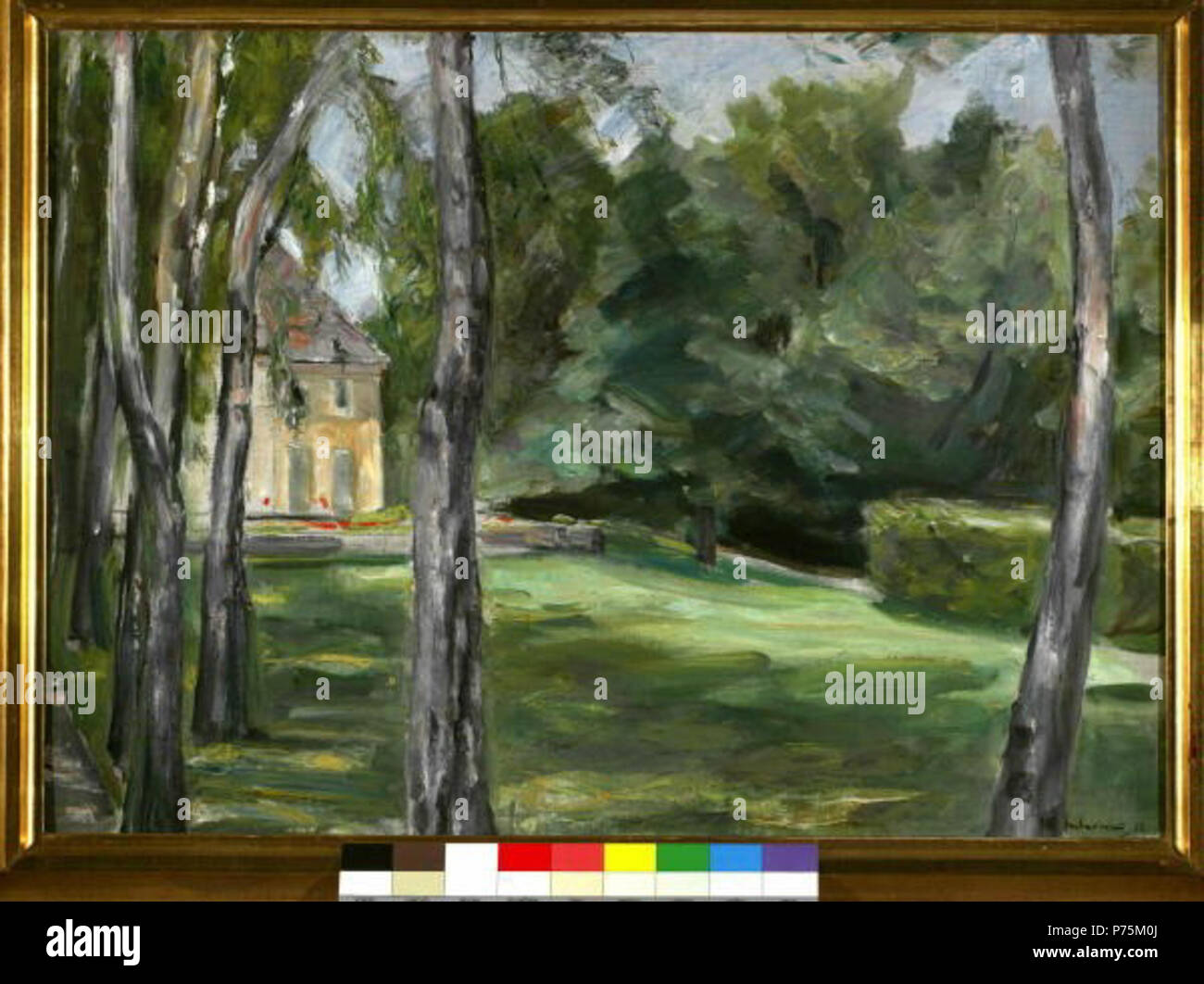 . Eština : Dm v zahrad - Bízy umlcovým ped domem Wannsee ve 1923 164 Max Liebermann 20. 7. 1847-8. 2. 1935 - Dum v zahrade umelcovym - Brizy pred domem Wannsee ve Banque D'Images