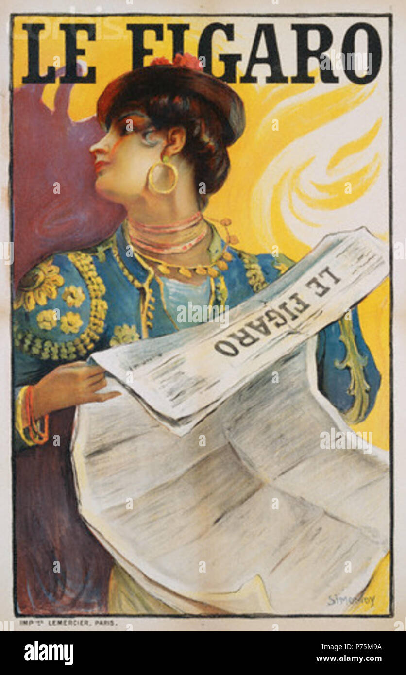 Român : Mihail Simonidi (1870 - 1933) - Le Figaro. . Vers 1900 165 Mihail Simonidy - Le Figaro01 Banque D'Images